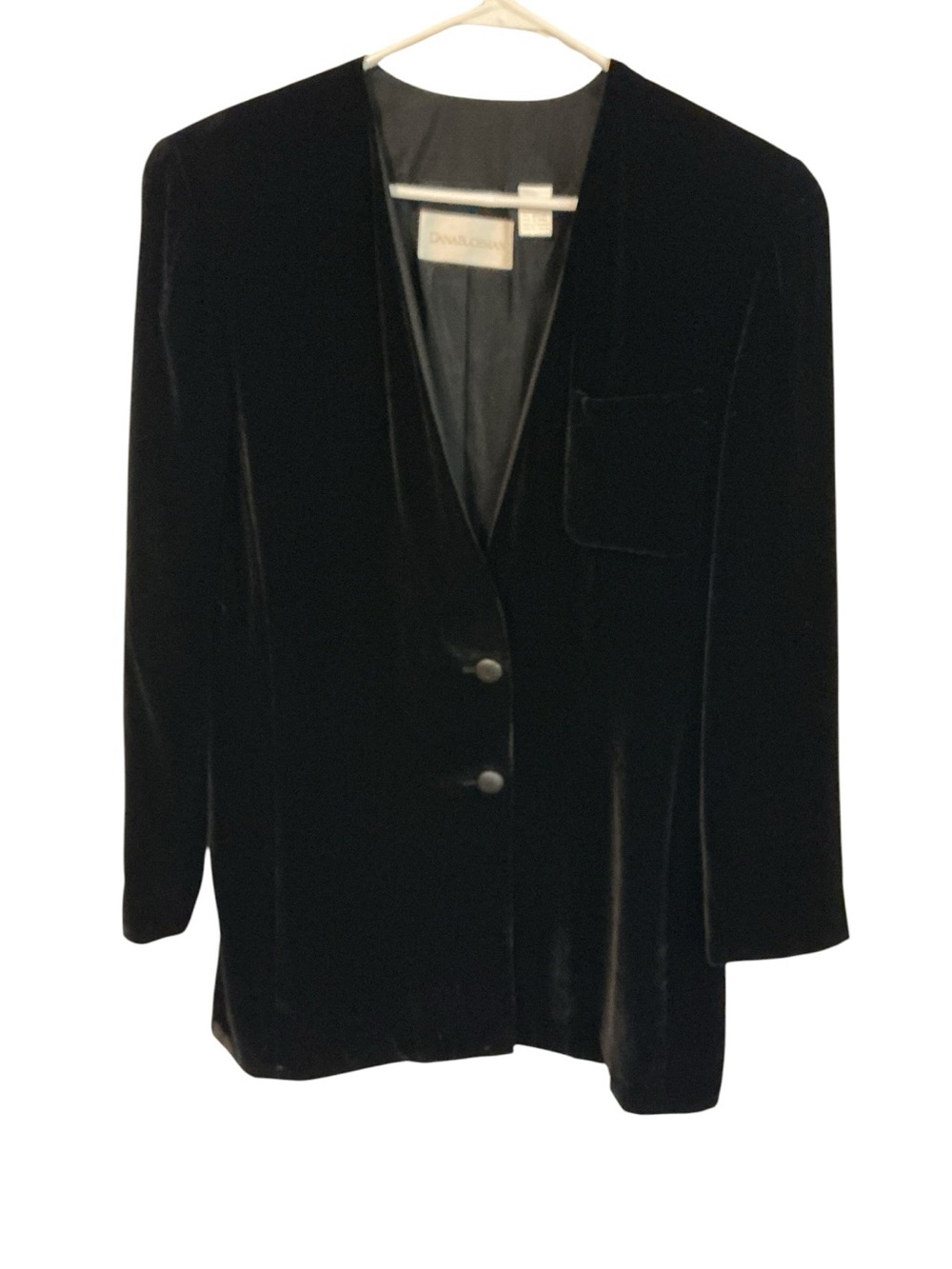 Dana Buchman Black Velvet Blazer Size 12 Elegant Career Jacket - Picture 2 of 7